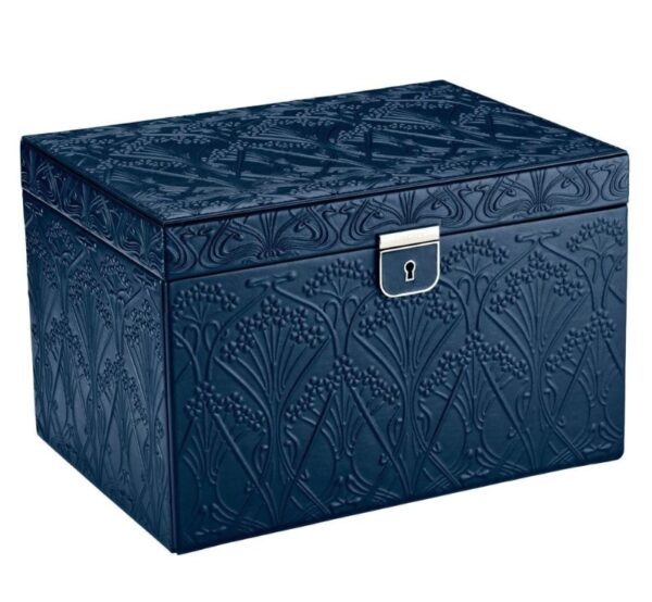 WOLF X LIBERTY All Over Ianthe Large Jewellery Box - Navy - Image 2
