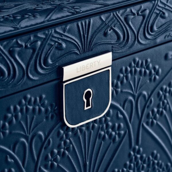 WOLF X LIBERTY All Over Ianthe Large Jewellery Box - Navy - Image 5