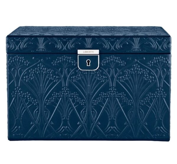 WOLF X LIBERTY All Over Ianthe Large Jewellery Box - Navy - Image 6