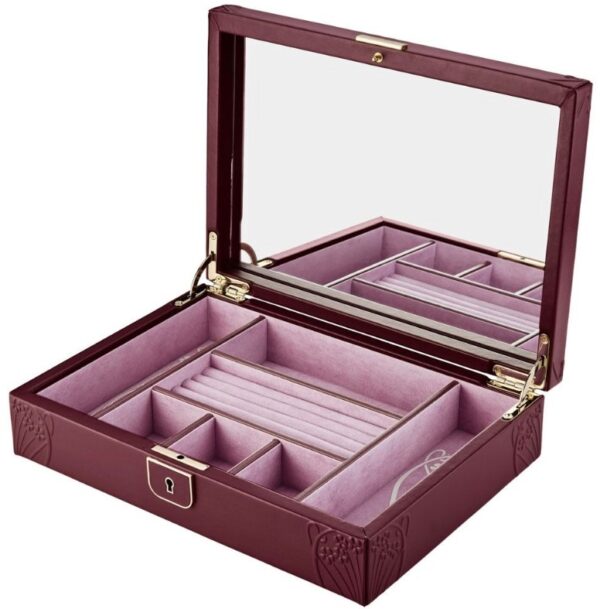 WOLF X LIBERTY Ianthe Medium Jewellery Box - Burgundy