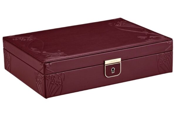 WOLF X LIBERTY Ianthe Medium Jewellery Box - Burgundy - Image 4