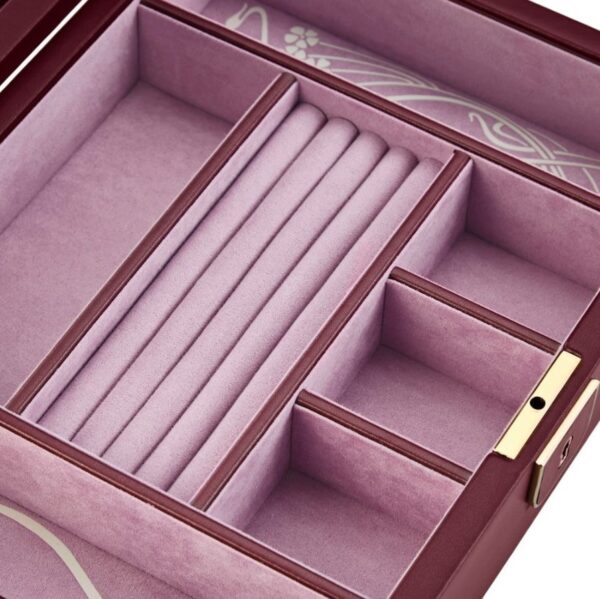 WOLF X LIBERTY Ianthe Medium Jewellery Box - Burgundy - Image 2