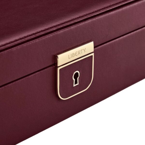 WOLF X LIBERTY Ianthe Medium Jewellery Box - Burgundy - Image 3