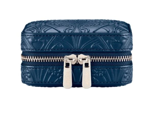 WOLF X LIBERTY All Over Ianthe Small Travel Jewellery Zip Case - Navy - Image 3