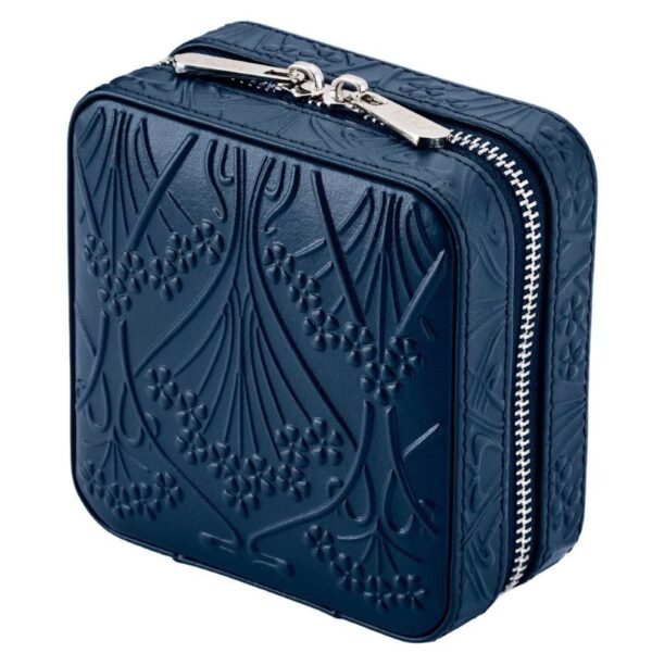 WOLF X LIBERTY All Over Ianthe Small Travel Jewellery Zip Case - Navy - Image 6