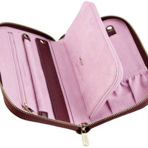 WOLF X LIBERTY Ianthe Travel Jewellery Portfolio - Burgundy