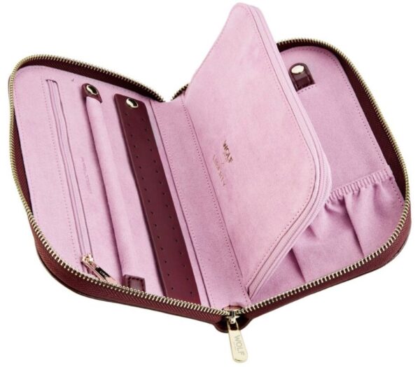 WOLF X LIBERTY Ianthe Travel Jewellery Portfolio - Burgundy