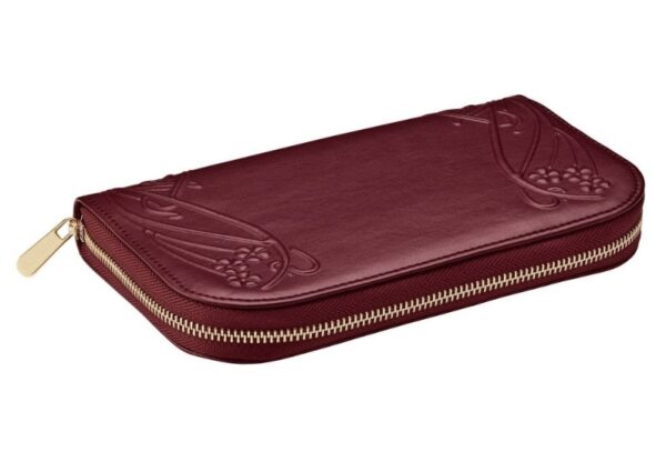 WOLF X LIBERTY Ianthe Travel Jewellery Portfolio - Burgundy - Image 3
