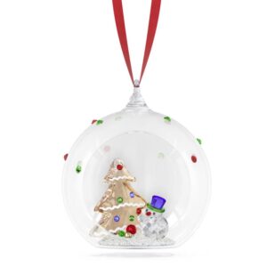 Holiday Cheers Tree and Snowman Ball Ornament