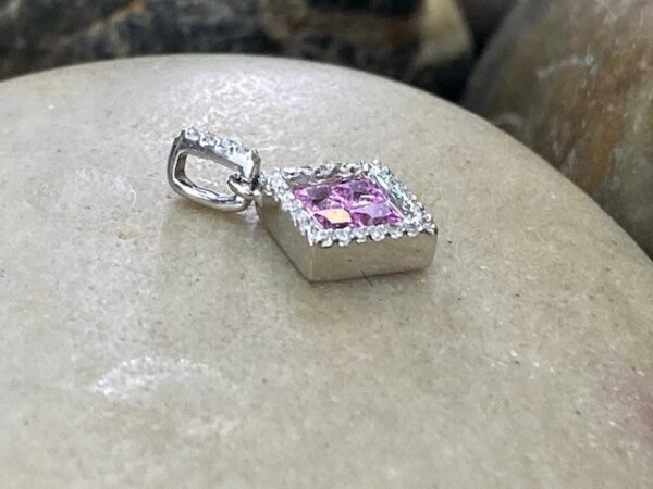 835-11807 PINK SAPPHIRE & DIAMOND PENDANT - Image 6