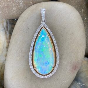 835-12667 OPAL PENDANT WITH DIAMONDS