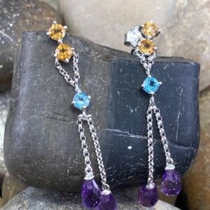 870-12486 AMETHYST DANGLE EARRINGS