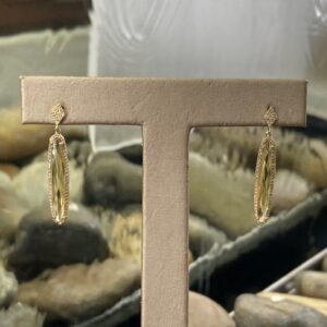 870-14084 CITRINE & DIAMOND DROP STUDS