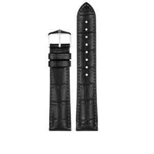 Hirsch Duke Alligator-Embossed Leather Watch Strap (Black) (20mm)