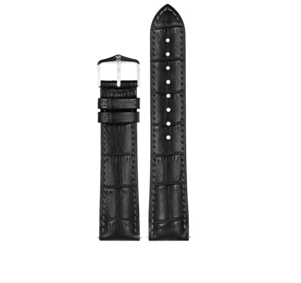 Hirsch Duke Alligator-Embossed Leather Watch Strap (Black) (20mm)