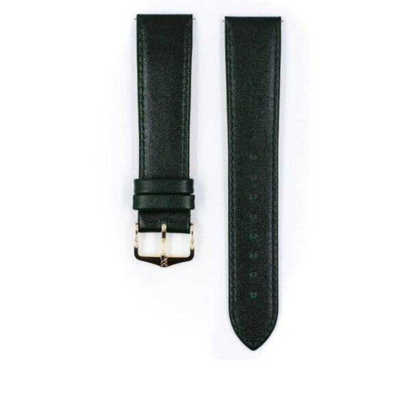 Hirsch Osiris Leather Watch Strap in GREEN (20mm)
