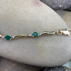 116-14364 EMERALD & DIAMOND BRACELET