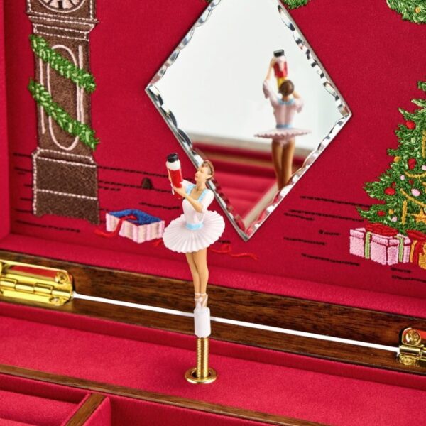 Ballet Musical Jewellery Box – Nutcracker Walnut Wood - Image 5
