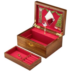 Ballet Musical Jewellery Box – Nutcracker Walnut Wood