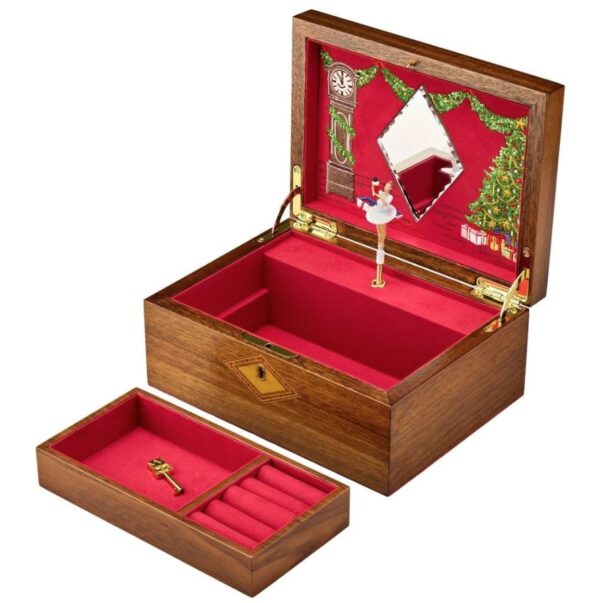 Ballet Musical Jewellery Box – Nutcracker Walnut Wood