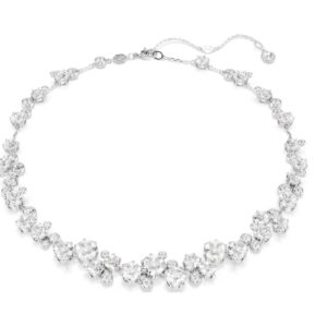 Constella necklace Round cut, White, Rhodium plated