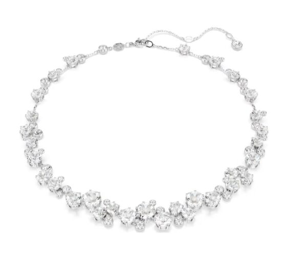 Constella necklace Round cut, White, Rhodium plated