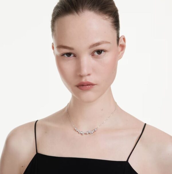 Constella necklace Mixed cuts, White, Rhodium plated - Image 2