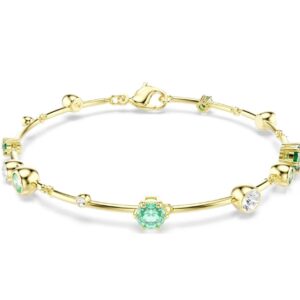 Constella bracelet Mixed cuts, Green, Gold-tone plated