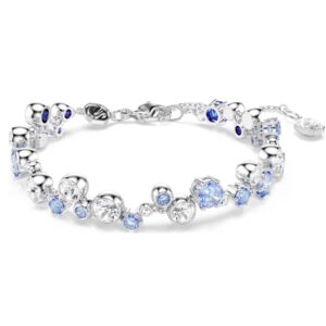 Constella bracelet Mixed cuts, Blue, Rhodium plated