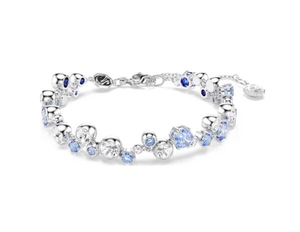 Constella bracelet Mixed cuts, Blue, Rhodium plated