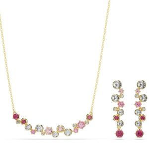 Constella set Mixed cuts, Multicoloured, Gold-tone plated