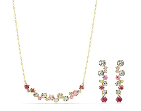 Constella set Mixed cuts, Multicoloured, Gold-tone plated