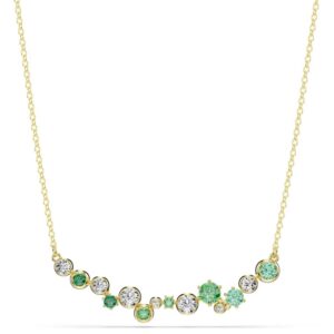 Constella necklace Mixed cuts, Green, Gold-tone plated