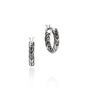 JH Essential Hoop Earrings, Sterling Silver, 14MM