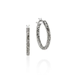 JH Essential Hoop Earrings, Sterling Silver, 22MM
