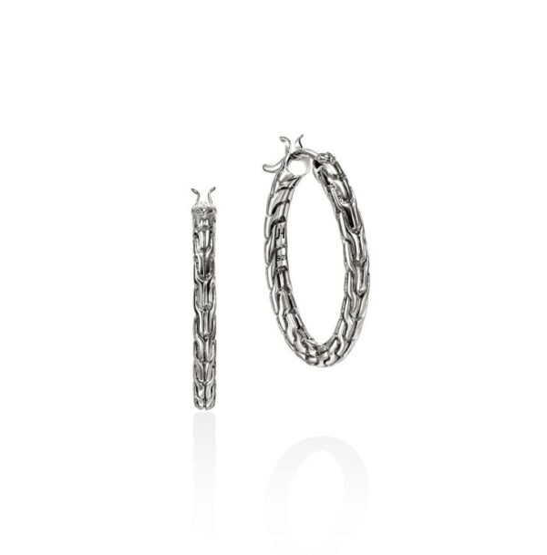 JH Essential Hoop Earrings, Sterling Silver, 22MM