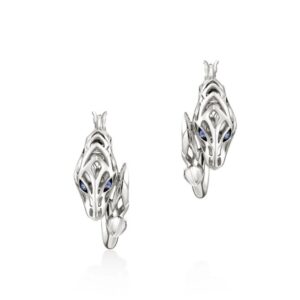 Naga Hoop Earring, Sterling Silver, 25MM