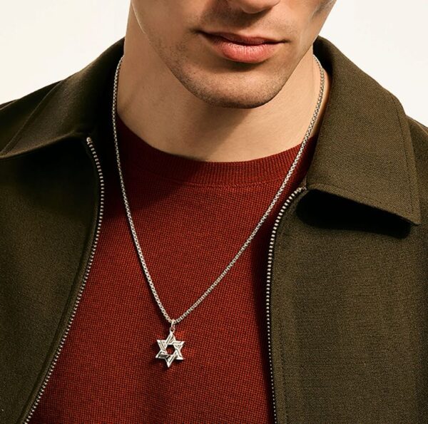 Icon 50 Star of David Pendant Necklace, Sterling Silver - Image 2