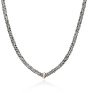 Icon Link Necklace, Sterling Silver, Gold, 6MM
