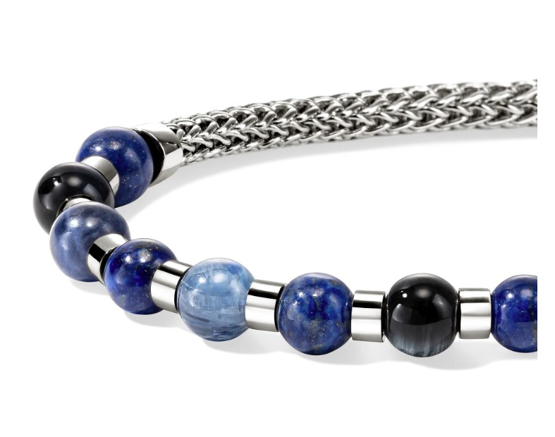 Beaded Bracelet, Sterling Silver, Hardstones - Image 2