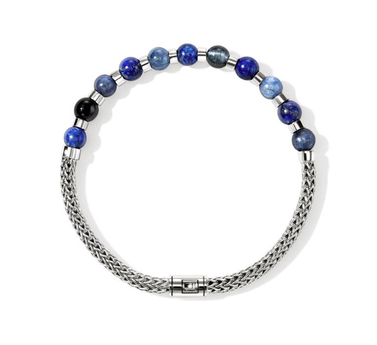 Beaded Bracelet, Sterling Silver, Hardstones - Image 3