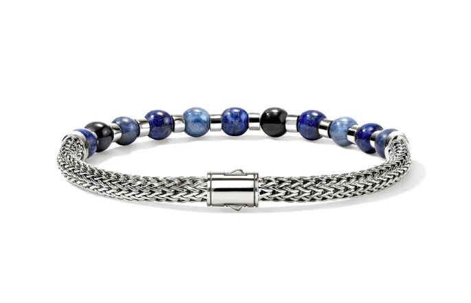 Beaded Bracelet, Sterling Silver, Hardstones - Image 4