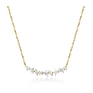 Lab Diamond - Cluster Necklace in Yellow