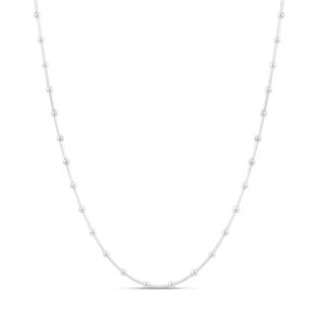 Bead Necklace in White