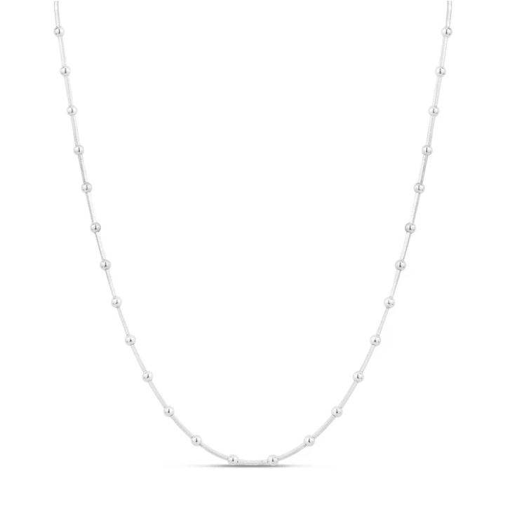 Bead Necklace in White