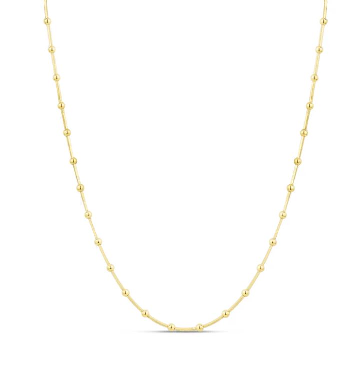 Bead Necklace in Yellow