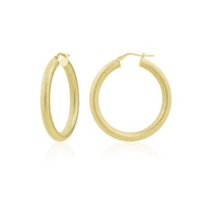 TEXTURED HOOP 30MM IN YELLOW