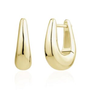 Wedge Rectangular Huggies in Yellow