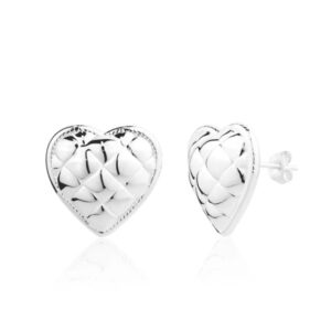 Quilted Puff Heart in White