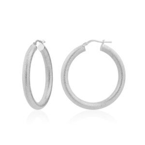 TEXTURED HOOP 30MM IN WHITE